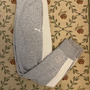 Puma grey and white sweatpants